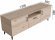 Тумба Лестер на конусних ніжках Ferrum-decor 48x139x38 Чорний метал ДСП Дуб Сан-Марино 16 мм (FRD-106806)
