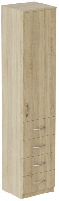 Пенал Анжело Ferrum-decor на 3 полиці з дверима та 4 ящиками 1900x400x380 ДСП Дуб Сонома 16 мм (FRD-104933) Пенал Анжело Ferrum-decor на 3 полиці з дверима та 4 ящиками 1900x400x380 ДСП Дуб Сонома 16 мм (FRD-104933)