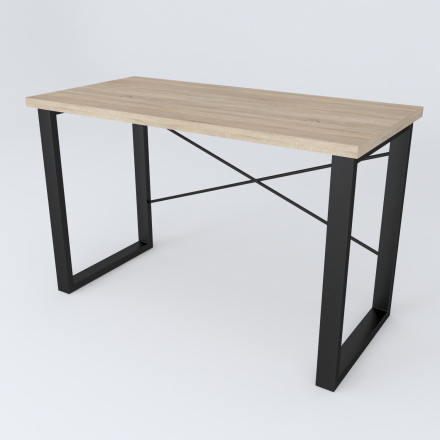 Письмовий стіл Ferrum-decor Драйв 750x1000x600 Чорний метал ДСП Дуб Сонома 32 мм (FRD-103299)
