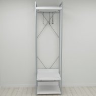 Шафа Гардероб Уні секція 1 серії Конект Ferrum-decor 220x60x50см Сірий метал ДСП Білий 32 мм (FRD-104503) Шафа Гардероб Уні секція 1 серії Конект Ferrum-decor 220x60x50см Сірий метал ДСП Білий 32 мм (FRD-104503)