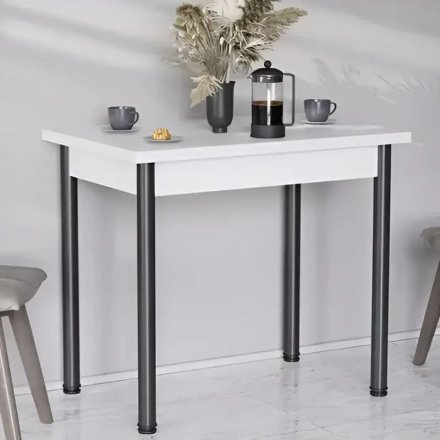 Розкладний обідній стіл-формер Берта Ferrum-decor 750x1200x900 Чорний метал ДСП Біле 16 мм (FRD-105171) Розкладний обідній стіл-формер Берта Ferrum-decor 750x1200x900 Чорний метал ДСП Біле 16 мм (FRD-105171)