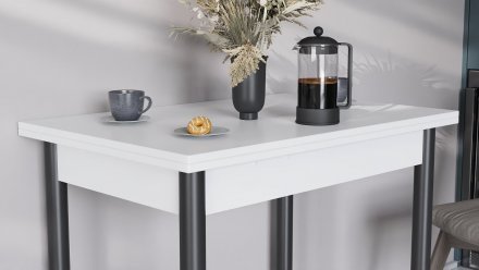 Розкладний обідній стіл-формер Берта Ferrum-decor 750x1200x900 Чорний метал ДСП Біле 16 мм (FRD-105171) Розкладний обідній стіл-формер Берта Ferrum-decor 750x1200x900 Чорний метал ДСП Біле 16 мм (FRD-105171)