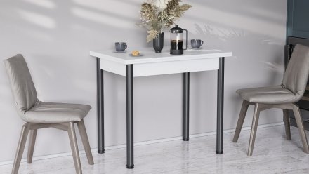 Розкладний обідній стіл-формер Берта Ferrum-decor 750x1200x900 Чорний метал ДСП Біле 16 мм (FRD-105171) Розкладний обідній стіл-формер Берта Ferrum-decor 750x1200x900 Чорний метал ДСП Біле 16 мм (FRD-105171)