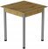 Стіл кухонний Ferrum-decor Агата 75x70x70 Сірий ДСП Дуб Артизан 16мм (FRD-105671)