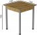 Стіл кухонний Ferrum-decor Агата 75x70x70 Сірий ДСП Дуб Артизан 16мм (FRD-105671)