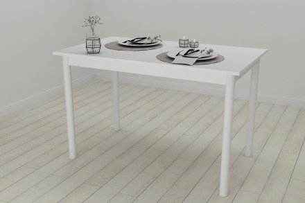 Стіл кухонний Ferrum-decor Беніта 75x120x70 Білий ДСП Біле 16мм (FRD-106275)