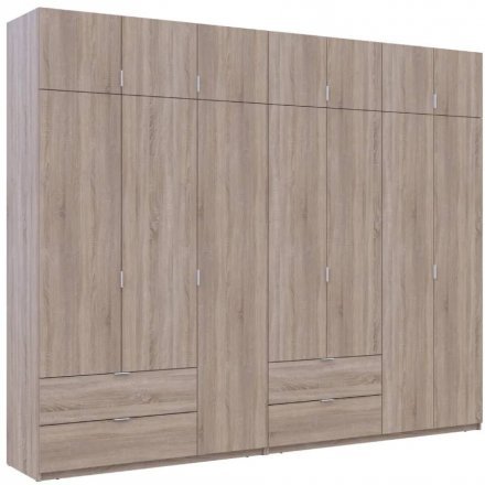 Шафа для одягу Doros Лукас Дуб сонома 3+4 ДСП 295х50х240 DRS-011707 (42005123)