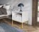 Тумба приліжкова Perfect Home Нова / Nova з 1 шухлядою і золотими ніжками S54 Білий (PFH-091261)