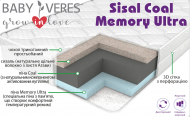 Матрац Baby Veres Sisal Coal Memory Ultra 120х190х18 см 52.444.05