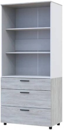 Шафа для одягу Doros Торн Сосна Натті/Білий 2 ДСП/3Ш (полиці) 90х51.6х200 (DRS-012000)