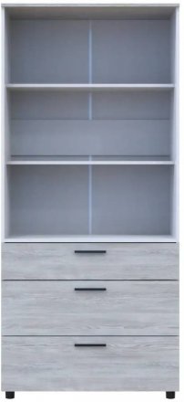 Шафа для одягу Doros Торн Сосна Натті/Білий 2 ДСП/3Ш (полиці) 90х51.6х200 (DRS-012000)