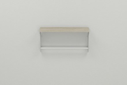 Полиця настінна Ferrum-decor Юзібі 270x500x150 метал Білий ДСП Сонома 16 мм (FRD-102663)