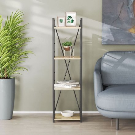 Етажерка 4/34 Ferrum-decor Серії Конект 120x34x28 чорний ДСП Дуб Сонома 16мм (FRD-104274) Етажерка 4/34 Ferrum-decor Серії Конект 120x34x28 чорний ДСП Дуб Сонома 16мм (FRD-104274)