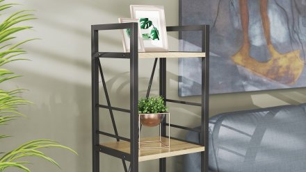 Етажерка 4/34 Ferrum-decor Серії Конект 120x34x28 чорний ДСП Дуб Сонома 16мм (FRD-104274) Етажерка 4/34 Ferrum-decor Серії Конект 120x34x28 чорний ДСП Дуб Сонома 16мм (FRD-104274)