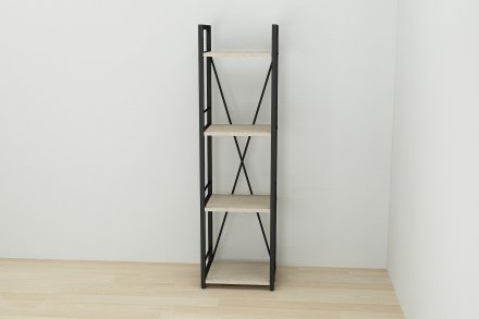 Етажерка 4/34 Ferrum-decor Серії Конект 120x34x28 чорний ДСП Дуб Сонома 16мм (FRD-104274) Етажерка 4/34 Ferrum-decor Серії Конект 120x34x28 чорний ДСП Дуб Сонома 16мм (FRD-104274)