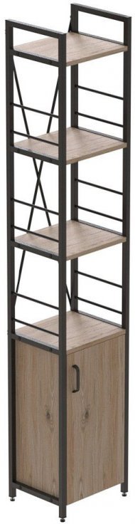 Етажерка 4/34 Ferrum-decor Серії Конект з тумбою 179x34x28 Чорний ДСП Сан-Марино (FRD-104464)