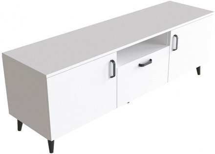 Тумба Лестер на конусних ніжках Ferrum-decor 48x139x38 Чорний метал ДСП Білий 16 мм (FRD-106807) Тумба Лестер на конусних ніжках Ferrum-decor 48x139x38 Чорний метал ДСП Білий 16 мм (FRD-106807)