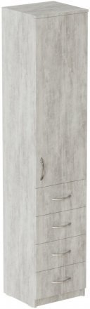 Пенал Анжело Ferrum-decor на 3 полиці з дверима та 4 ящиками 1900x400x380 ДСП Бетон 16 мм (FRD-104935) Пенал Анжело Ferrum-decor на 3 полиці з дверима та 4 ящиками 1900x400x380 ДСП Бетон 16 мм (FRD-104935)