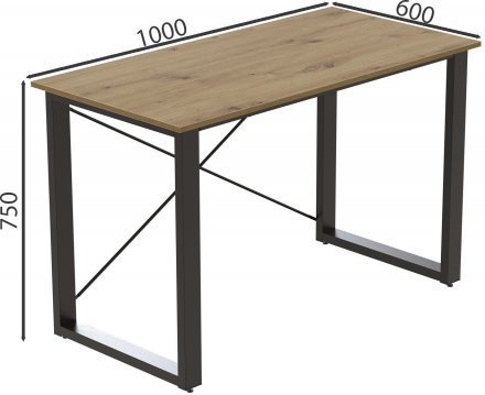 Письмовий стіл Ferrum-decor Драйв 750x1000x600 Чорний метал ДСП Дуб Артизан 32 мм (FRD-103301) Письмовий стіл Ferrum-decor Драйв 750x1000x600 Чорний метал ДСП Дуб Артизан 32 мм (FRD-103301)