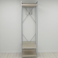 Шафа Гардероб Уні секція 1 серії Конект Ferrum-decor 220x60x50см Сірий метал ДСП Дуб Сонома 32 мм (FRD-104505) Шафа Гардероб Уні секція 1 серії Конект Ferrum-decor 220x60x50см Сірий метал ДСП Дуб Сонома 32 мм (FRD-104505)
