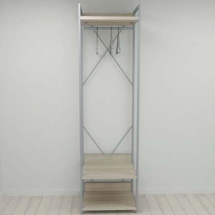 Шафа Гардероб Уні секція 1 серії Конект Ferrum-decor 220x60x50см Сірий метал ДСП Дуб Сонома 32 мм (FRD-104505) Шафа Гардероб Уні секція 1 серії Конект Ferrum-decor 220x60x50см Сірий метал ДСП Дуб Сонома 32 мм (FRD-104505)