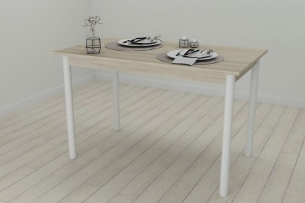 Стіл кухонний Ferrum-decor Беніта 75x120x70 Білий ДСП Сонома 16мм (FRD-106276)