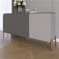 Комод закритий у вітальню на золотих металевих ніжках LION Грей 154x38x76,5 см Антрацит/Кашемір (LION-041863) Комод закритий у вітальню на золотих металевих ніжках LION Грей 154x38x76,5 см Антрацит/Кашемір (LION-041863)