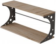 Настінна полиця Ferrum-decor Букін 330x700x240 метал Сірий ДСП Дуб Сан-Марино 16 мм (FRD-102899)
