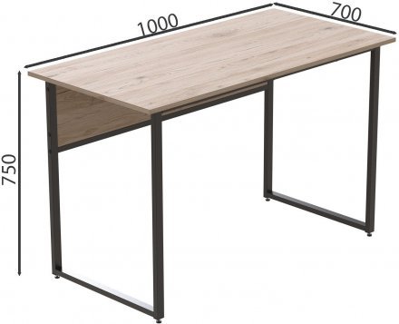 Комп'ютерний стіл Ferrum-decor Коді 75x100x70 чорний ДСП Дуб Сан-Марино 32мм (FRD-103769)
