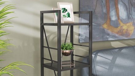 Етажерка 4/34 Ferrum-decor Серії Конект 120x34x28 чорний ДСП Сосна Кембра 16мм (FRD-104276) Етажерка 4/34 Ferrum-decor Серії Конект 120x34x28 чорний ДСП Сосна Кембра 16мм (FRD-104276)