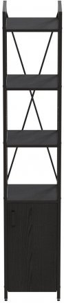 Етажерка 4/34 Ferrum-decor Серії Конект із тумбою 179x34x28 Чорний ДСП Сосна Кембра (FRD-104465)
