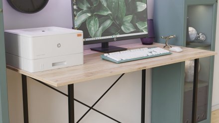 Стіл письмовий Line Лайт Ferrum-decor 750x1000x600 Чорний метал ДСП Дуб Сан-Марино 16 мм (FRD-104844)