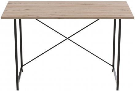 Стіл письмовий Line Лайт Ferrum-decor 750x1000x600 Чорний метал ДСП Дуб Сан-Марино 16 мм (FRD-104844)