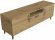 Тумба Лестер на конусних ніжках Ferrum-decor 48x139x38 Чорний метал ДСП Дуб Артизан 16 мм (FRD-106808)