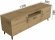 Тумба Лестер на конусних ніжках Ferrum-decor 48x139x38 Чорний метал ДСП Дуб Артизан 16 мм (FRD-106808)