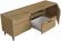 Тумба Лестер на конусних ніжках Ferrum-decor 48x139x38 Чорний метал ДСП Дуб Артизан 16 мм (FRD-106808)