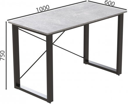 Письмовий стіл Ferrum-decor Драйв 750x1000x600 Чорний метал ДСП Бетон 32 мм (FRD-103302) Письмовий стіл Ferrum-decor Драйв 750x1000x600 Чорний метал ДСП Бетон 32 мм (FRD-103302)