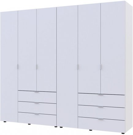 Комплект шаф для одягу Doros Гелар (2 шт.) 232,5х49,5х203,4 см Білий (DRS-011115) Комплект шаф для одягу Doros Гелар (2 шт.) 232,5х49,5х203,4 см Білий (DRS-011115)
