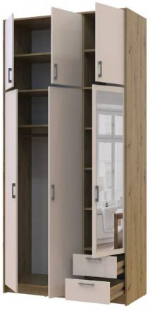 Антресоль висока Doros Ронді Дуб Артизан/Кашемір 3 ДСП 121х52х65 (DRS-011909) Антресоль висока Doros Ронді Дуб Артизан/Кашемір 3 ДСП 121х52х65 (DRS-011909)