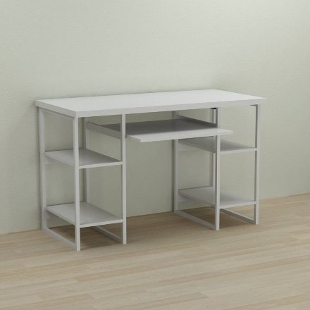 Письмовий стіл Ferrum-decor Тім 76x140x60 білий ДСП Біле 32мм (FRD-101366)