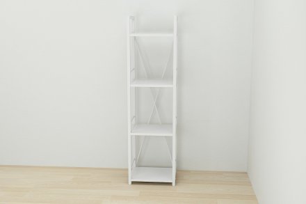Етажерка 4/34 Ferrum-decor Серії Конект 120x34x28 білий ДСП Біле 16мм (FRD-104277)