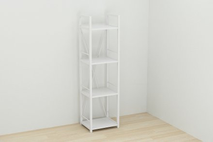 Етажерка 4/34 Ferrum-decor Серії Конект 120x34x28 білий ДСП Біле 16мм (FRD-104277)