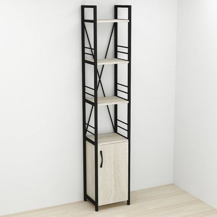 Етажерка 4/34 Ferrum-decor Серії Конект із тумбою 179x34x28 Чорний ДСП Сонома (FRD-104466) Етажерка 4/34 Ferrum-decor Серії Конект із тумбою 179x34x28 Чорний ДСП Сонома (FRD-104466)