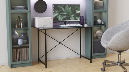 Стіл письмовий Line Лайт Ferrum-decor 750x1000x600 Чорний метал ДСП Сосна Кембра 16 мм (FRD-104845)