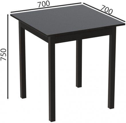 Стіл кухонний Ferrum-decor Агата 75x70x70 Чорний ДСП Сосна Кембра 16мм (FRD-105674) Стіл кухонний Ferrum-decor Агата 75x70x70 Чорний ДСП Сосна Кембра 16мм (FRD-105674)