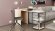 Стіл-тумба трансформер Смарт 2/2 Ferrum-decor 750x1450x600 Чорний метал ДСП Дуб Сан-Марино 16 мм (FRD-105103)