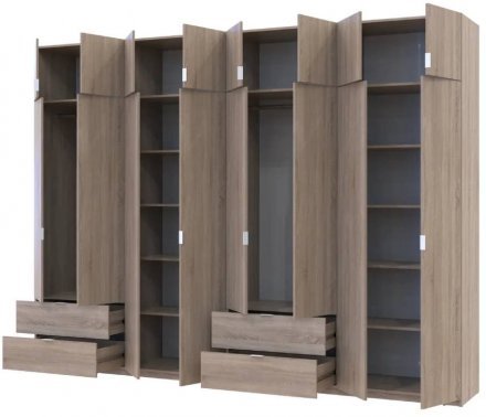 Шафа для одягу Doros Лукас Дуб сонома 4+4 ДСП 320х50х240 DRS-011710 (42005127) Шафа для одягу Doros Лукас Дуб сонома 4+4 ДСП 320х50х240 DRS-011710 (42005127)