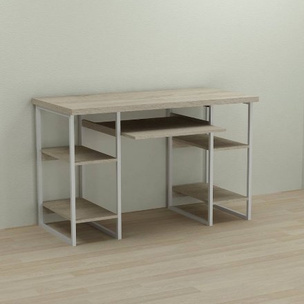 Письмовий стіл Ferrum-decor Тім 76x140x60 білий ДСП Дуб Сонома 32мм (FRD-101367)