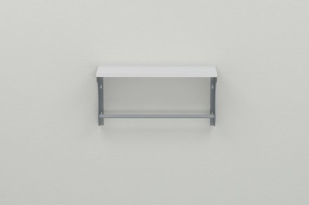 Полиця настінна Ferrum-decor Юзібі 270x500x150 метал Сірий ДСП Біле 16 мм (FRD-102667)
