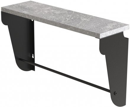 Полиця настінна Ferrum-decor Світ 300x500x150 метал Чорний ДСП Бетон 16 мм (FRD-102785) Полиця настінна Ferrum-decor Світ 300x500x150 метал Чорний ДСП Бетон 16 мм (FRD-102785)